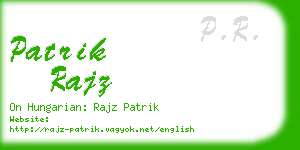 patrik rajz business card